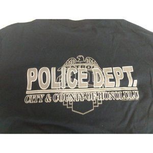 Honolulu Hawaii Police Department tee t-shirt black L Large